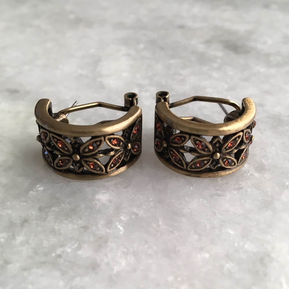 Bronze butterfly earrings